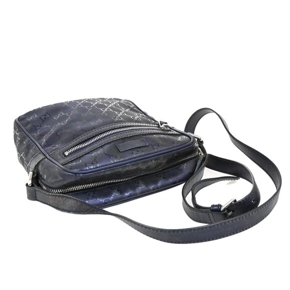 GUCCI Imprime GG Pattern Crossbody Shoulder Bag PVC Leather Purple - Picture 12 of 13